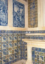 Chapel of Antonio Portacarreiro in the Convento do Cristo with late 17th century polychrome and early 18th century blue-and-white tiles