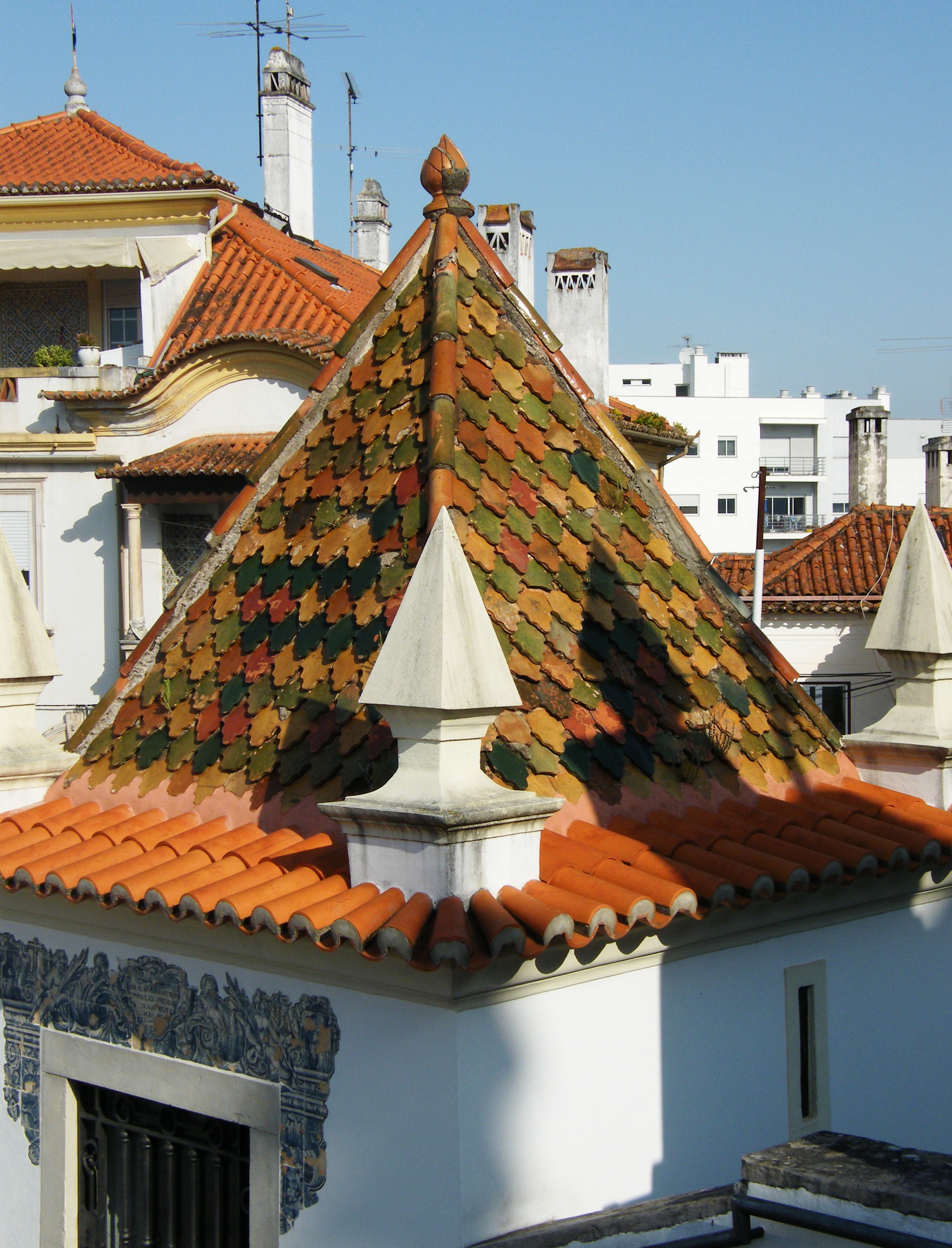 Roof tiles near Igreja Antonio dos Olivais in Coimbra