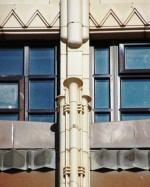 Detail of Neo-Egyptian faience on former Woolworth Building, Blackpool, 1938