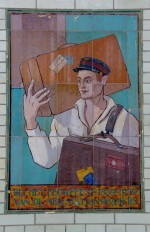 Tile panel on Haarlem Station, Holland, dated 1937