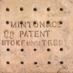 The reverse of a Minton encaustic tile