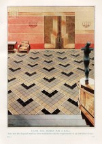Design for floor with Carter Art Deco  tiles 1937
