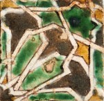 Cuerda seca tile, late 15th century.