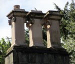 Square chimney pots with lion's heads on Wilshaw Villa, Wilshaw near Huddersfield, c. 1850